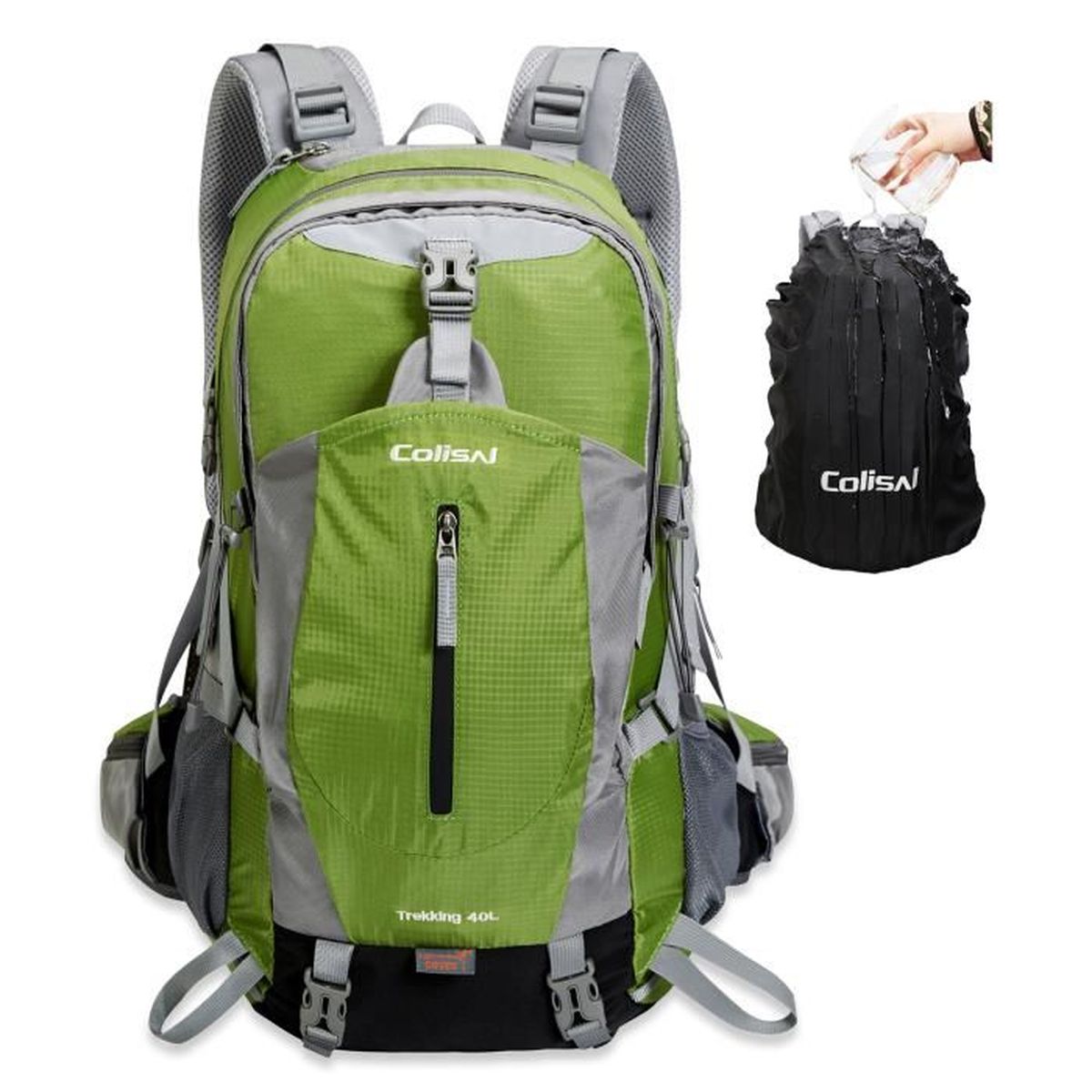 Colisal Sac A Dos Trekking 40l Sac Randonnee Impermeable Sac