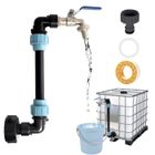 PRUMYA Robinet Cuve 1000L, Robinet IBC Col de Cygne de Cuve, Adaptateur de Réservoir IBC, Filetage Grossier 3/4'' Raccord Cuve IBC Robinet