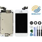 MOBILEVIE ECRAN COMPLET VITRE TACTILE + LCD RETINA ORIGINAL SUR CHASSIS IPHONE 5 BLANC + OUTILS + FILM + EXPÉDITION SOUS 24H