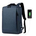 LAIQIANKUA Sac à Dos Ordinateur Portable 15.6 Pouces Homme Imperméable avec USB Charging Port, Sac à Dos pour Loisirs/Affaire/Scolaire Bleu
