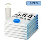 LEOCLOTHO Sac Sous Vide Vetement,6 PCS Petit Sac Vetement Vous Vide de Voyage,Sac Rangement Sous Vide Manuel Housse Sous Vide-40x60cm