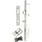 Serrure à crochet pour profil coulissant - Metalux - Encastrée - 2 entrées - Standard - Axe 13,5 mm - Mat