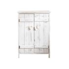 Meuble d'Appoint Bahut 2 Ports Bois Blanc Shabby - MOBILI REBECCA - 70x51x30 - Campagne - Aspect bois