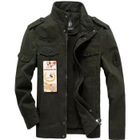 Veste Aviateur Hommes en matelassé 100% Coton - MOBIGARLAN - Fit Grande VêTements Masculin - Vert 2 - FBC78QQQ