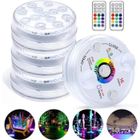 WATERPULSE Lumière LED Submersible4 PCS LED Piscine Sous l'eau IP68 Étanche 16 RGB CouleursPour JardinPiscineAquariumDécorations