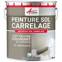 Peinture résine carrelage sol - ARCAPOXY SOL CARRELAGE  RAL 7001 Gris Argent - Kit de 2.5 Kg jusqu'à 12.5m² pour 2 couches