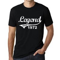 Homme Tee-Shirt Une Légende Depuis 1972 – Legend Since 1972 – 51 Ans T-Shirt Cadeau 51e Anniversaire Vintage Année 1972 Noir