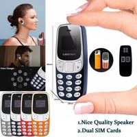 Mini téléphone portable OUTAD - GSM Dual Sim - 0,66 po - Lecteur MP3/MP4 - Changeur de voix - Noir