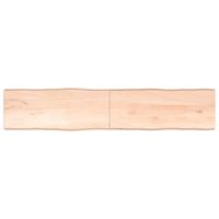 vidaXL Dessus de table bois chêne massif non traité bordure assortie 363915
