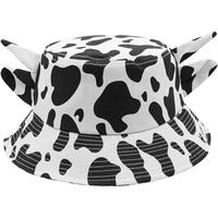 Chapeau seau de vache avec de jolies oreilles en corne,YSTP Motif de vache, Chapeau d'été et chapeau de pêcheur
