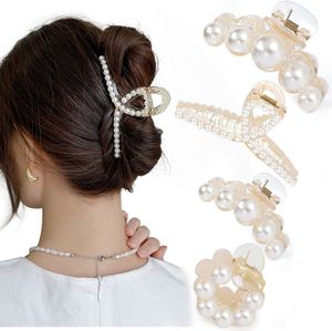 BARRETTE - CHOUCHOU Lot de 4 pinces à cheveux en perles pour femmes et