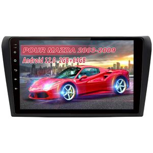 AUTORADIO Junsun Autoradio Android 12 2Go+64Go pour Mazda (2003-2009) 9'' Écran Tactile avec Carplay Android Auto GPS WiFi Bluetooth