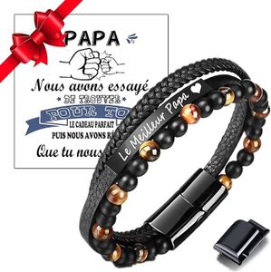 BRACELET - GOURMETTE Bracelet fêtes des pères cadeau papa anniversaire 