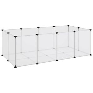 Cage pour petits animaux transparent 144 x 74 x 46,5 cm PP et acier Transparent 02_0041653