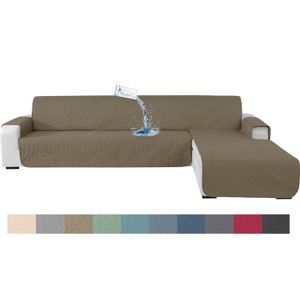 Gluhbirnen Housse de protection pour siège de canapé, antidérapante, avec structure à chevrons, pour chien et chat, beige B, 90 x 240 cm