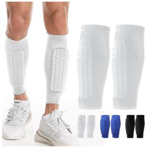 Paire De Protège-Tibias EVA – Mousse Nid D'Abeille – Antidérapant Silicone – Football, Running, Ski