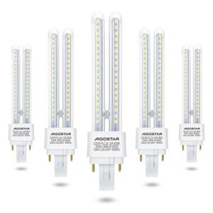AMPOULE - LED Aigostar - Pack de 5 ampoules LED PLC 2U de 12W. Lumière blanche froide 6400K, 1200lm. Non dimmable.