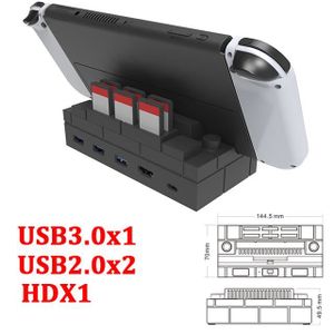 SUPPORT CONSOLE Noir C - Station d'accueil Portable pour Nintendo Switch, OLED, USB C vers HDMI, convertisseur de poignée