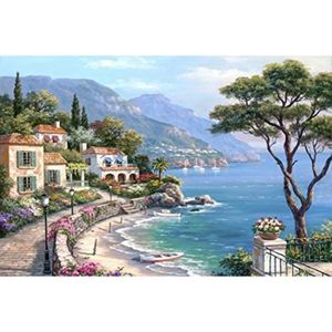 Diamond Painting Paysage De Cascade,Broderie Diamant Kit Complet,DIY Peinture Diamant 5D Grand Format,Diamant Painting Pour Adultes Et Enfants,décoration Maison Pour Salon Chambre à Coucher-60x180cm