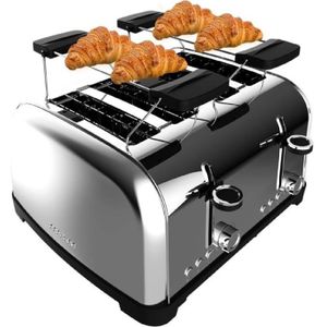 Grille-pain cecotec big toast double acier, 2 fentes courtes extra larges,  1000 w CECOTEC 03084 Pas Cher 