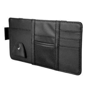 Homyl Porte-Lunettes de Soleil Universel,Porte Carte Multifonctionnel pour Voitre Noir