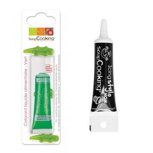 AIDE PÂTISSERIE Colorant alimentaire liquide 10 g Vert + stylo gla