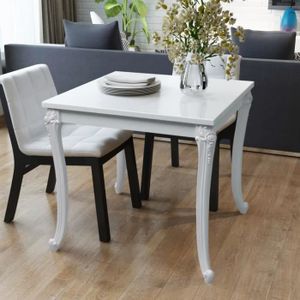 TABLE À MANGER SEULE Table de salle à manger carrée laquée blanche - VB