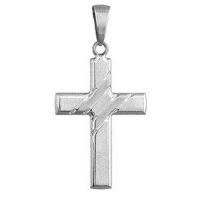 Pendentif Croix En Argent Massif Du 18e Siècle, Bijou Antique, Occasion