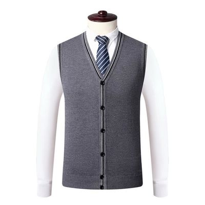 Gilet De Costume Pour Homme - Coupe Ajustée, Col En V, 4 Boutons, Sans Manches, Classique