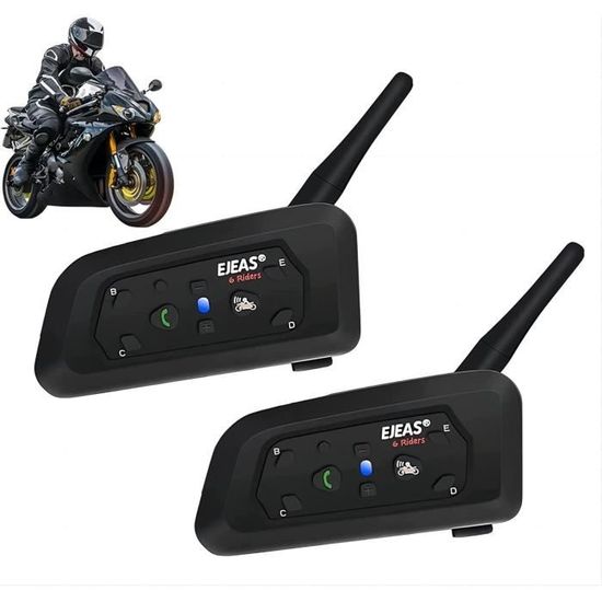 Haut-Parleur Et Microphone QSPORTPEAK Pour Casque Moto V6/V4 - Kit De Remplacement, Prise Jack 3.5 Mm, Installation Facile