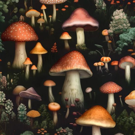 8,4 Cm Champignon Psychédélique Boho Hippie Rétro Amour Paix