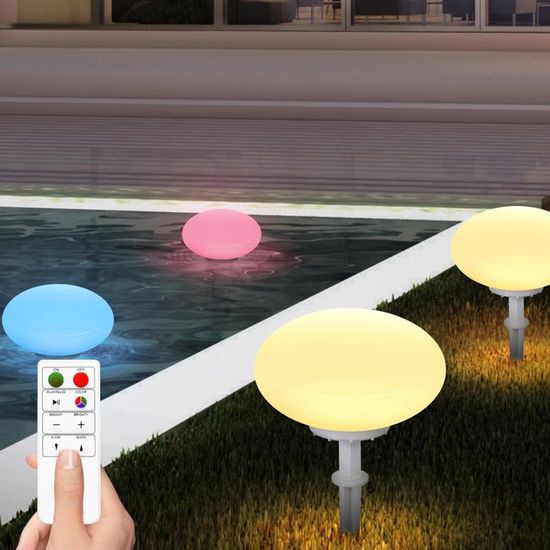 Lot 2 Lampes Flottantes Solaires Piscine – Bougies LED Flamme Scintillante – IP68 Étanche – Ambiance Magique Jardin & Piscine