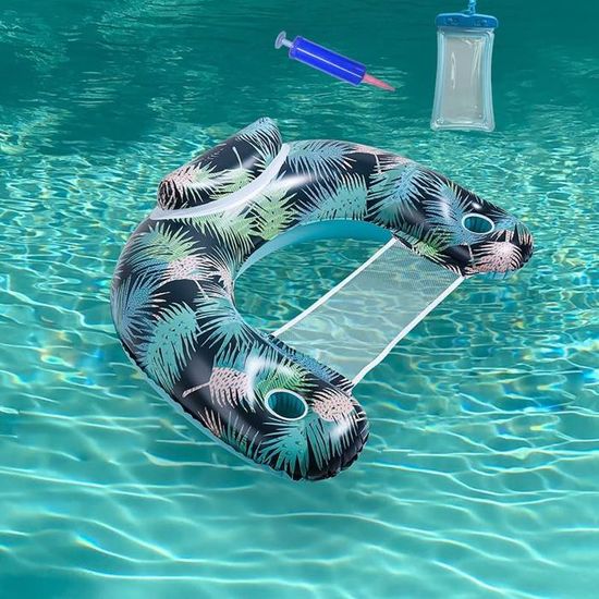 Matelas gonflable,Porte-gobelet flottant gonflable en forme de beignets, pour la plage, la