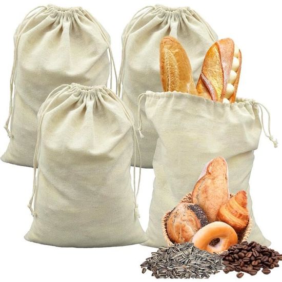 Sac Pain Tissu 3Pcs Sac Baguette De Stockage Sac Congelation