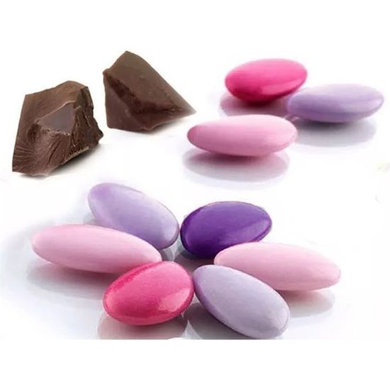 Dragées chocolat couleur parme 500 gr - Vegaooparty