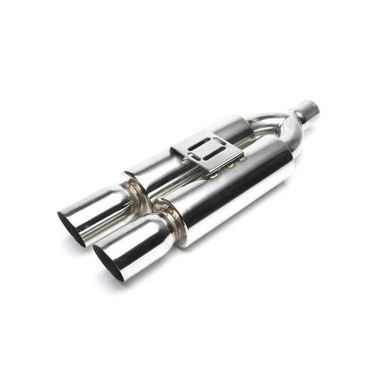 Silencieux Sport Universel TA TECHNIX Inox - Double Sortie 76mm DTM, Rond/Réseau, Connexion 63.5mm