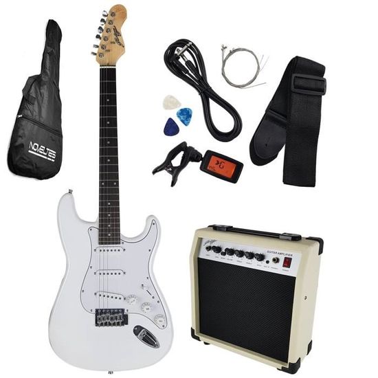 Kit Guitare électrique + Amplificateur 15W + Acccessoires - Orange