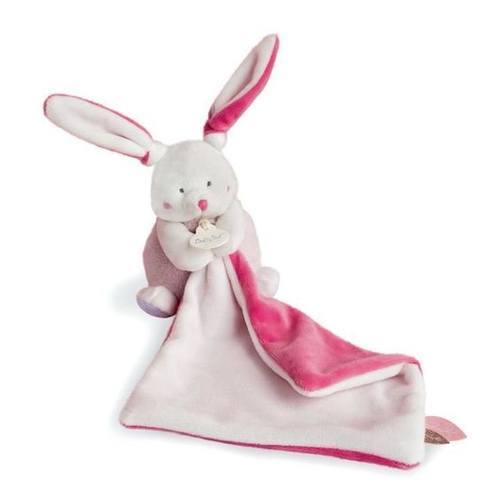 BABY NAT' Les layettes - Pantin avec doudou lapin 12 cm - rose