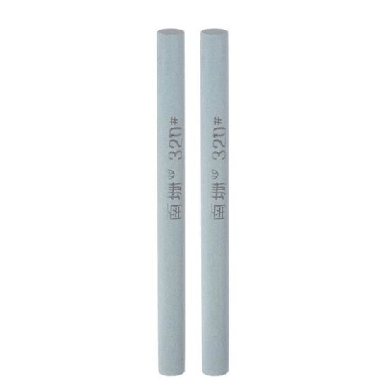 2pcs Pierres Aiguiser 240 Grain Demi Rond Vert Carbure Pierre à