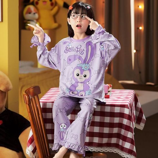 Pyjama fille printemps été VITATA Ensemble pièces coton doux