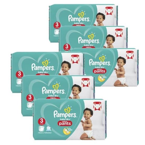 Maxi Pack 260 Couches Pampers Baby Dry Pants taille 3