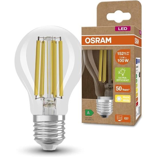Osram Led Ampoule À Économie D Énergie, Ampoule À Filament, E27, Blanc