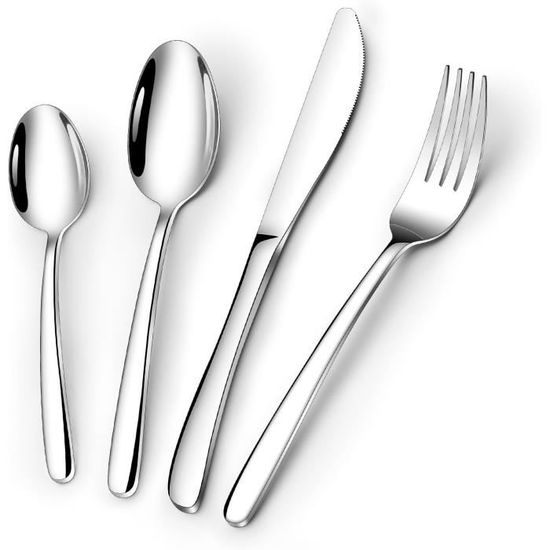 BERGNER München Q3459 Ménagère 24 Pièces En Acier Inoxydable Champagne