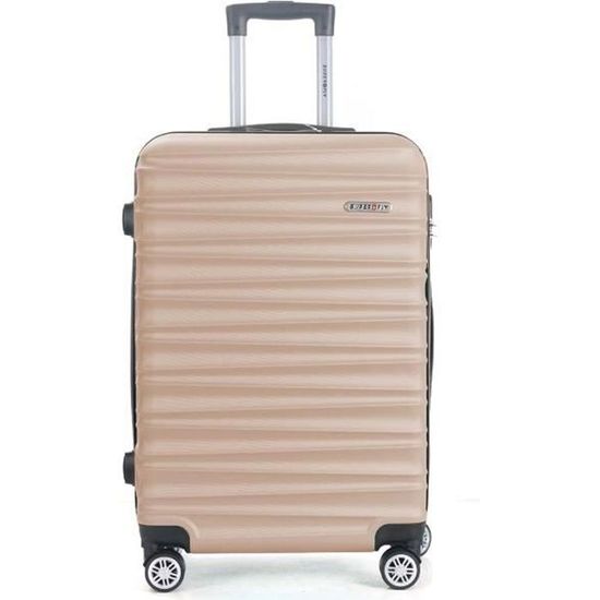 Valise Cabine TROLLEY ADC - 55x34x23cm, 2.5kg, 4 Roues Silencieuses - Collection Tropical Dream Rose