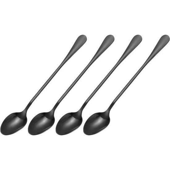 Cuillères à Mélanger En Verre Borosilicate - Lot De 6 - Longueur 14.2 Cm - Transparentes, Pour Café, Desserts