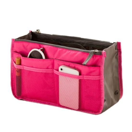 Cozary Organisateur De Sac à Main Nylon - 13 Poches Imperméable Pour Tote Bag, Sac Voyage Et Sacs à Main (Noir M)