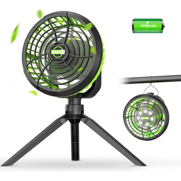Ventilateur Portable USB Rechargeable 4000 MAh – 29 000 Tr/min, 6 Vitesses, écran LED – Pour Cou, Main, été, Voyages