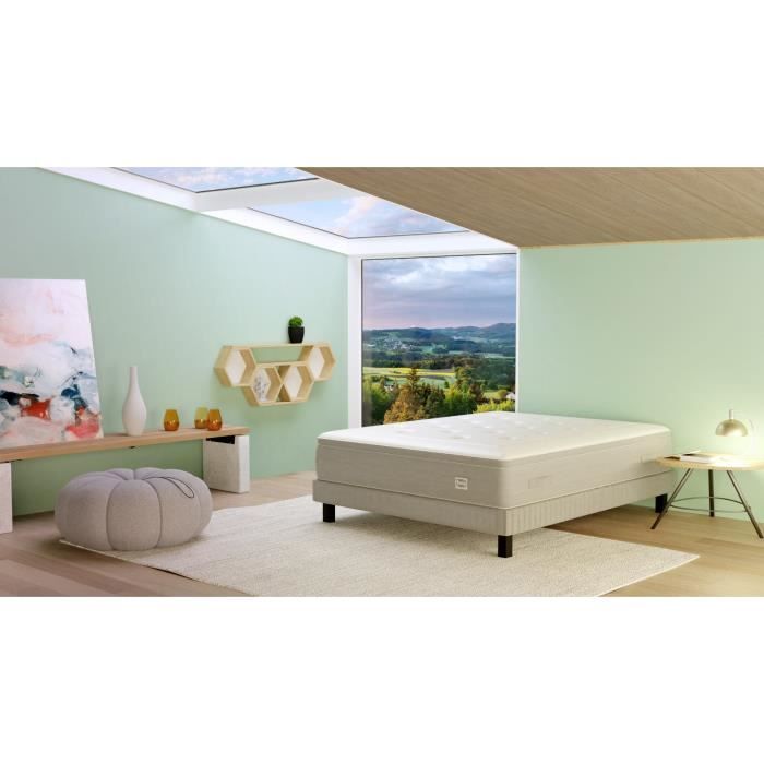Matelas SIMMONS 160x200 cm - Ressorts ensachés - 33 cm - Ferme