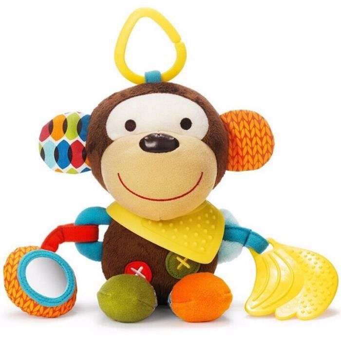 Bébé jouets bébés Cartoon peluche Animal jouet enfants peluche voiture hochet Musical lit suspendu Bell pour bébé jouets Mobile