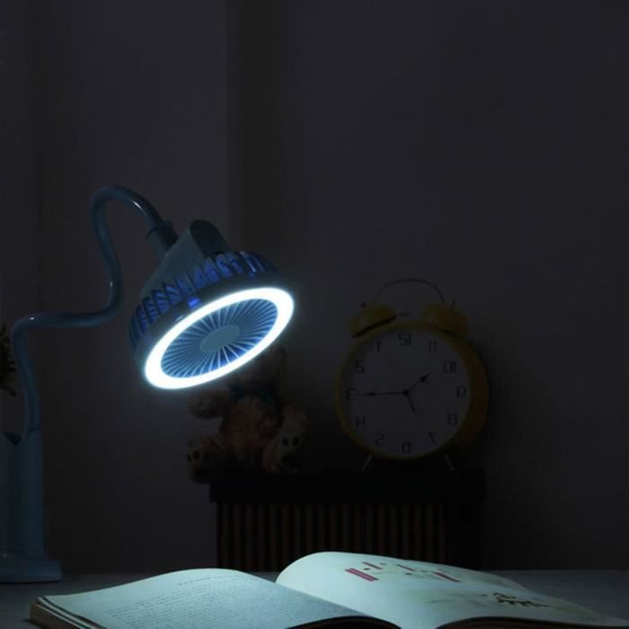 Personnalité créative Mini Usb pince de charge lampe de Table de douche petit ventilateur étudiant ven - Modèle: Bleu - HJXFSB03655